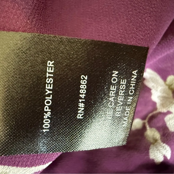 Torrid Babydoll top women’s plus size 1 XL purple floral sheer high low top - Picture 5 of 9